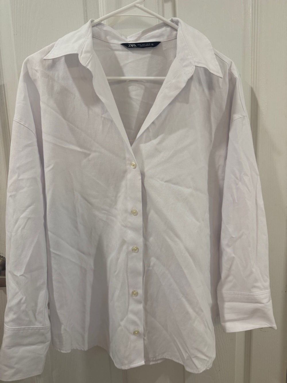 Zara Men White Classic Button-Up Shirt